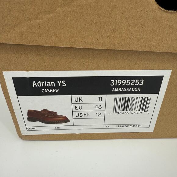 Dr. Martens Men's Adrian YS Cashew Ambassador Tassel Loafers Sz US12M EU46 Brown - Picture 7 of 7